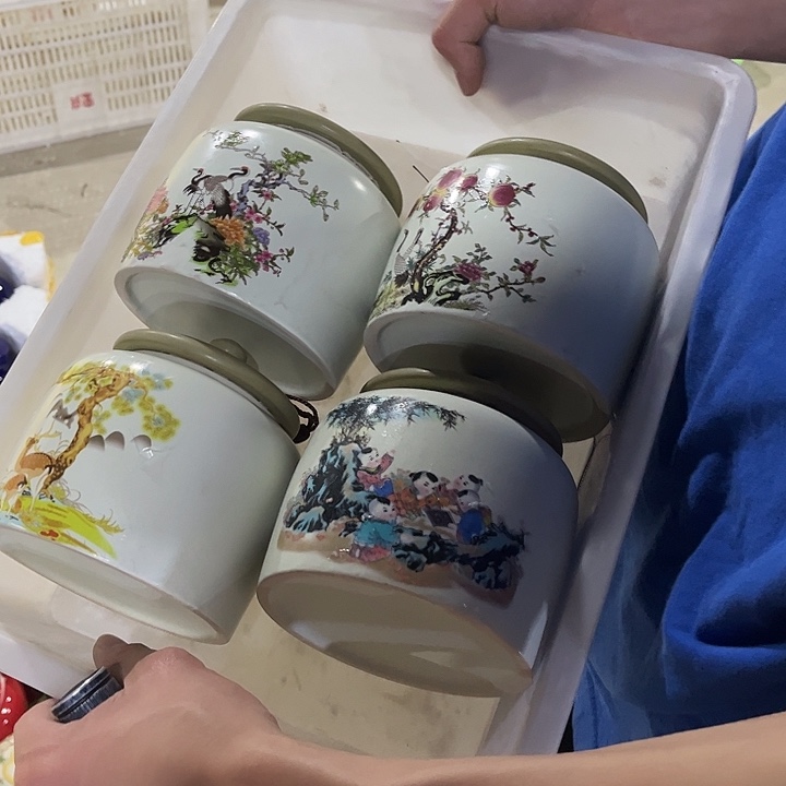 摆件各種器形高檔陶瓷茶葉罐