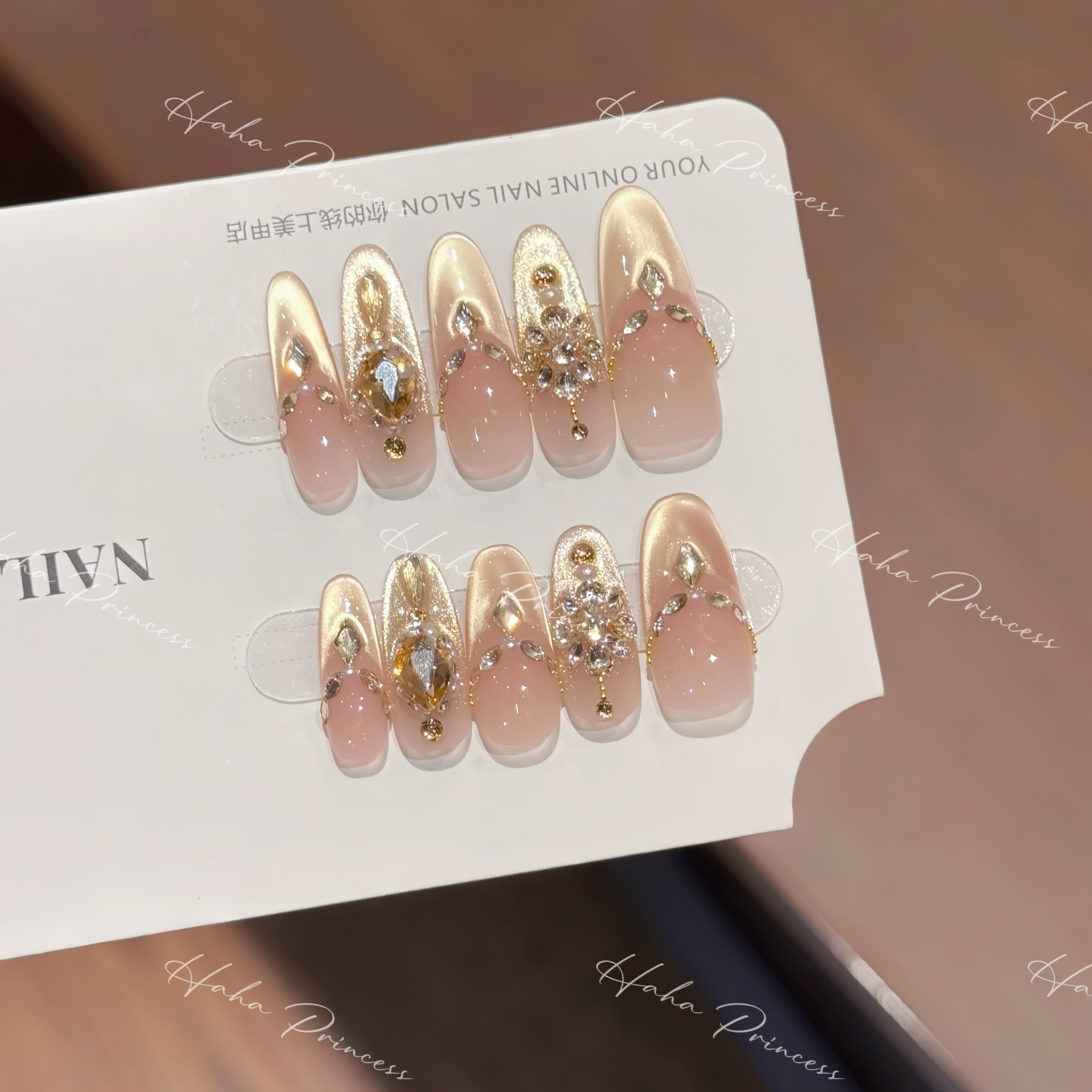 璀璨之泪-Haha princess纯手工穿戴甲10片-可重复佩戴-送工具包