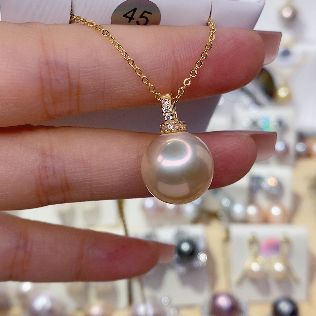 心***成淡水珍珠银S925镶嵌吊坠(赠链)