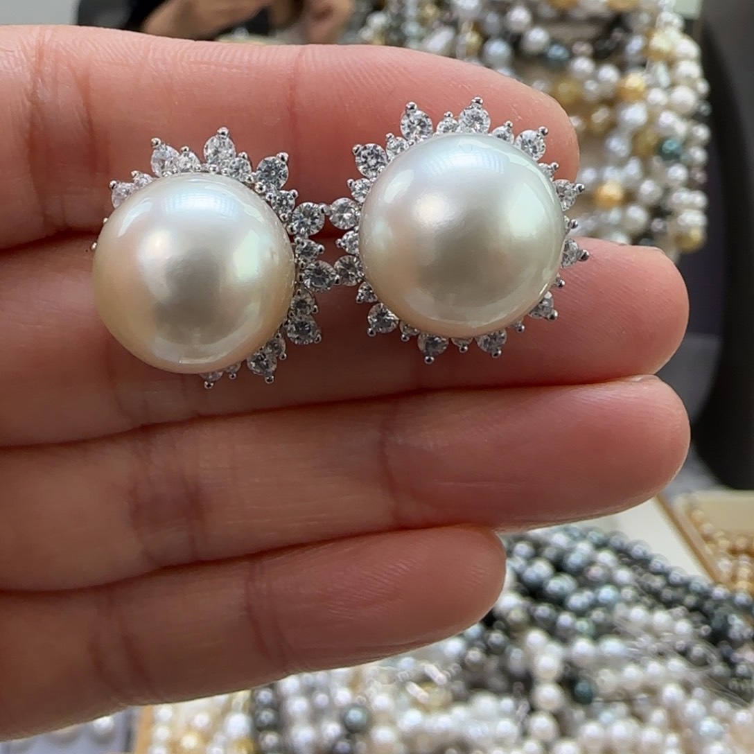 海水珍珠颈饰银S925镶嵌