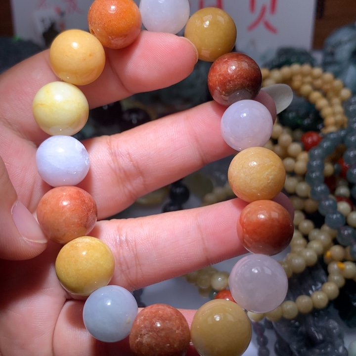 翡翠颈饰未镶嵌保真天然A货翡翠