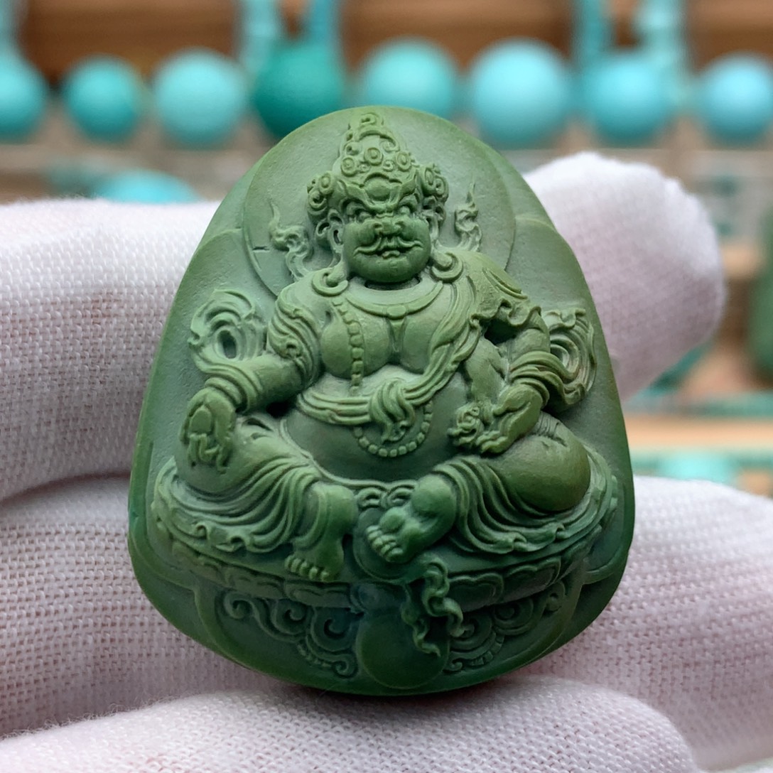 绿松石18K金镶嵌珠宝奇石