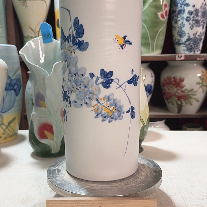 陶直筒兰兰紫藤高33 新款新款陶瓷陶瓷陶瓷