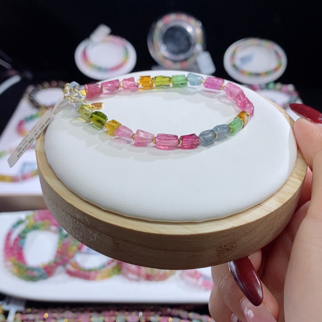 碧玺手链未镶嵌方糖