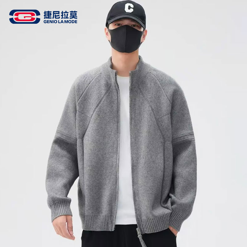 【敖瑞鹏代言】赠敖瑞鹏小卡捷尼拉莫男士秋冬针织开衫毛衣百搭宽松