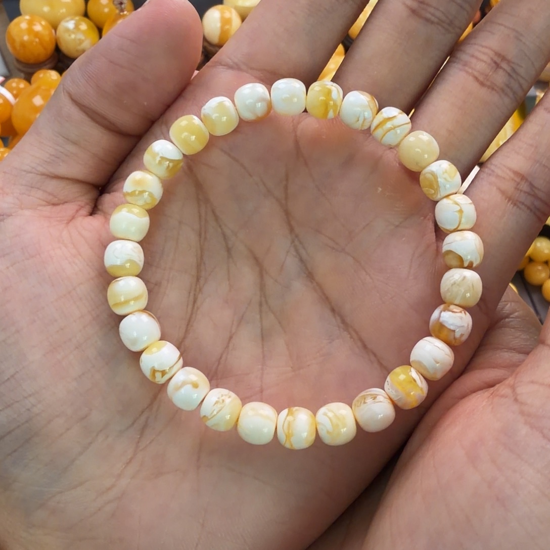 琥珀未镶嵌珠宝奇石7.5mm