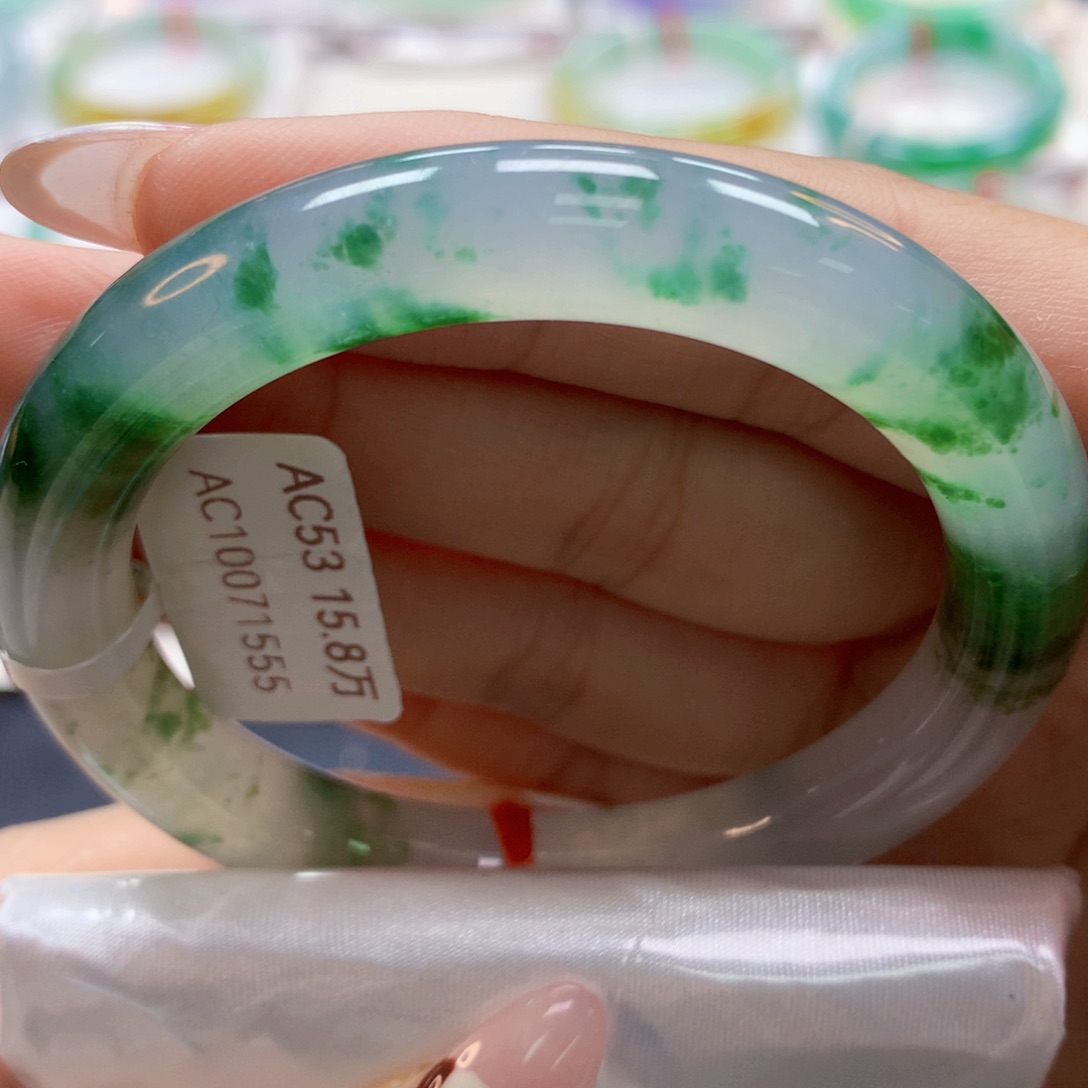 翡翠手镯未镶嵌（莫莫26）53圆30号