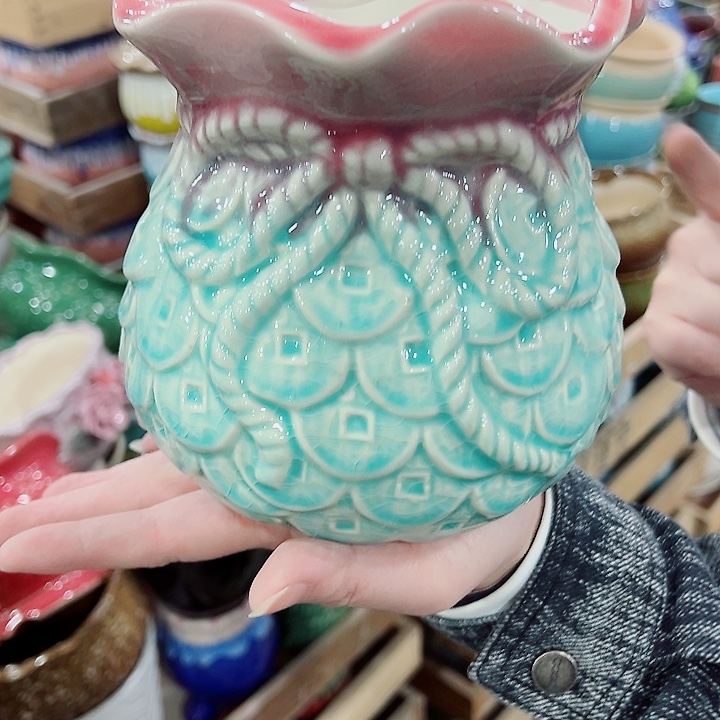 有孔，凑单福利满10元发货陶瓷多肉花盆！