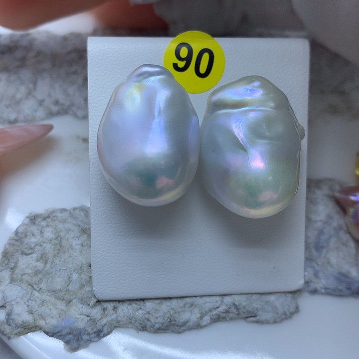 淡水珍珠耳饰银S925镶嵌