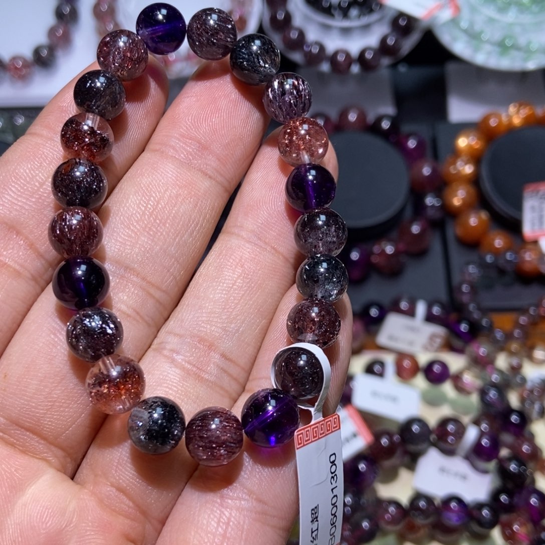 水晶手串未镶嵌黑加仑