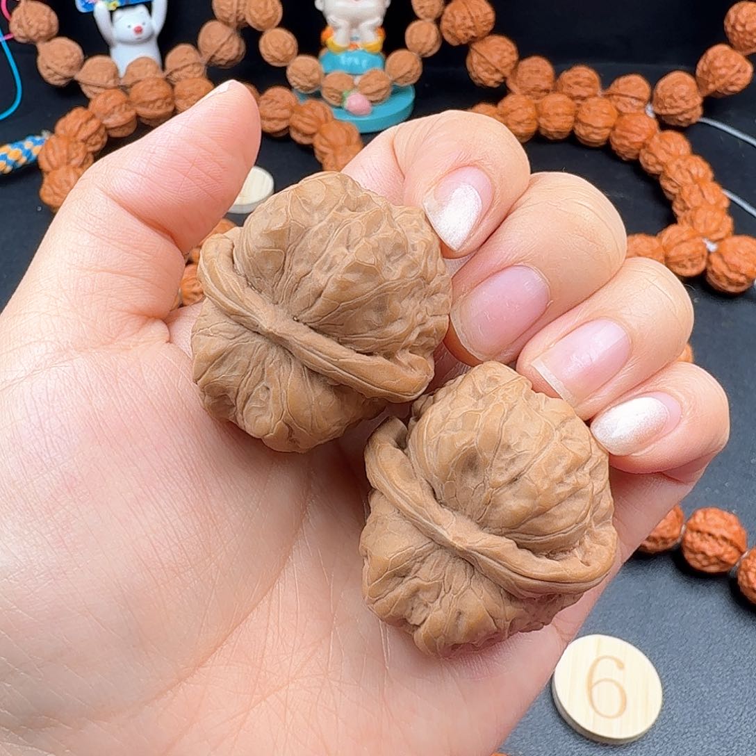 文玩核桃手串蛤蟆头麻核桃