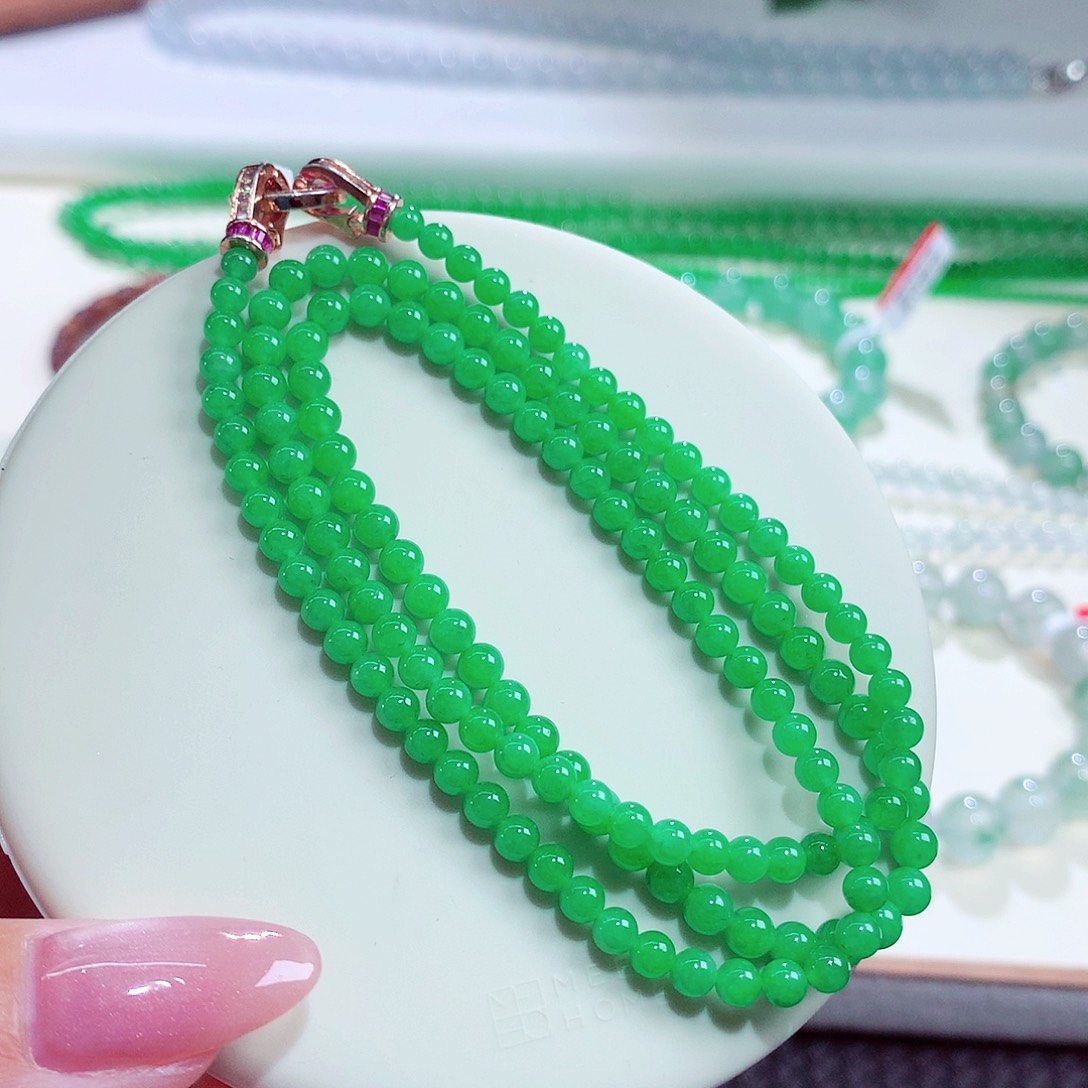 未镶嵌手链翡翠卡4+