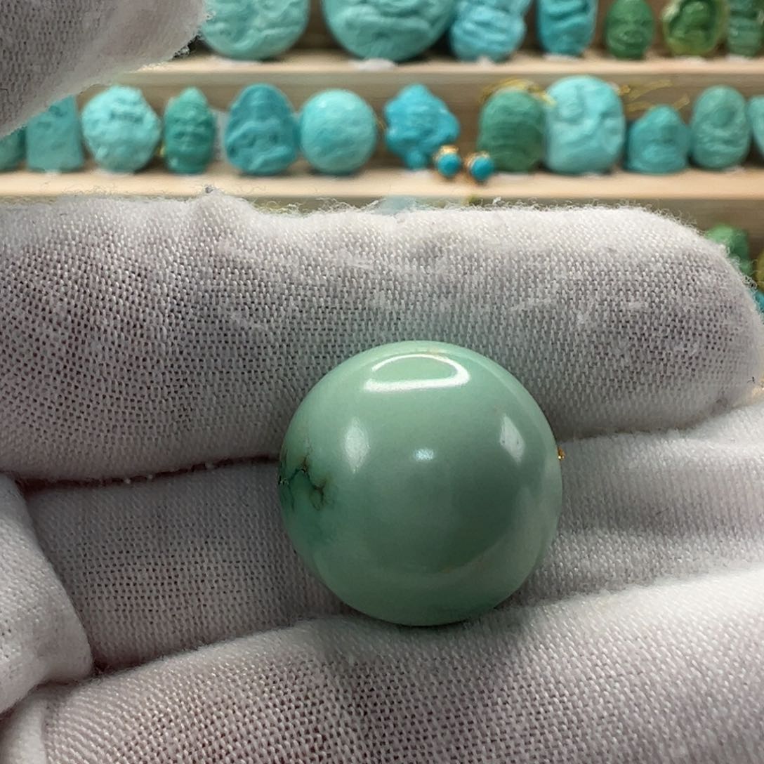 未镶嵌绿松石圆珠17.9mm