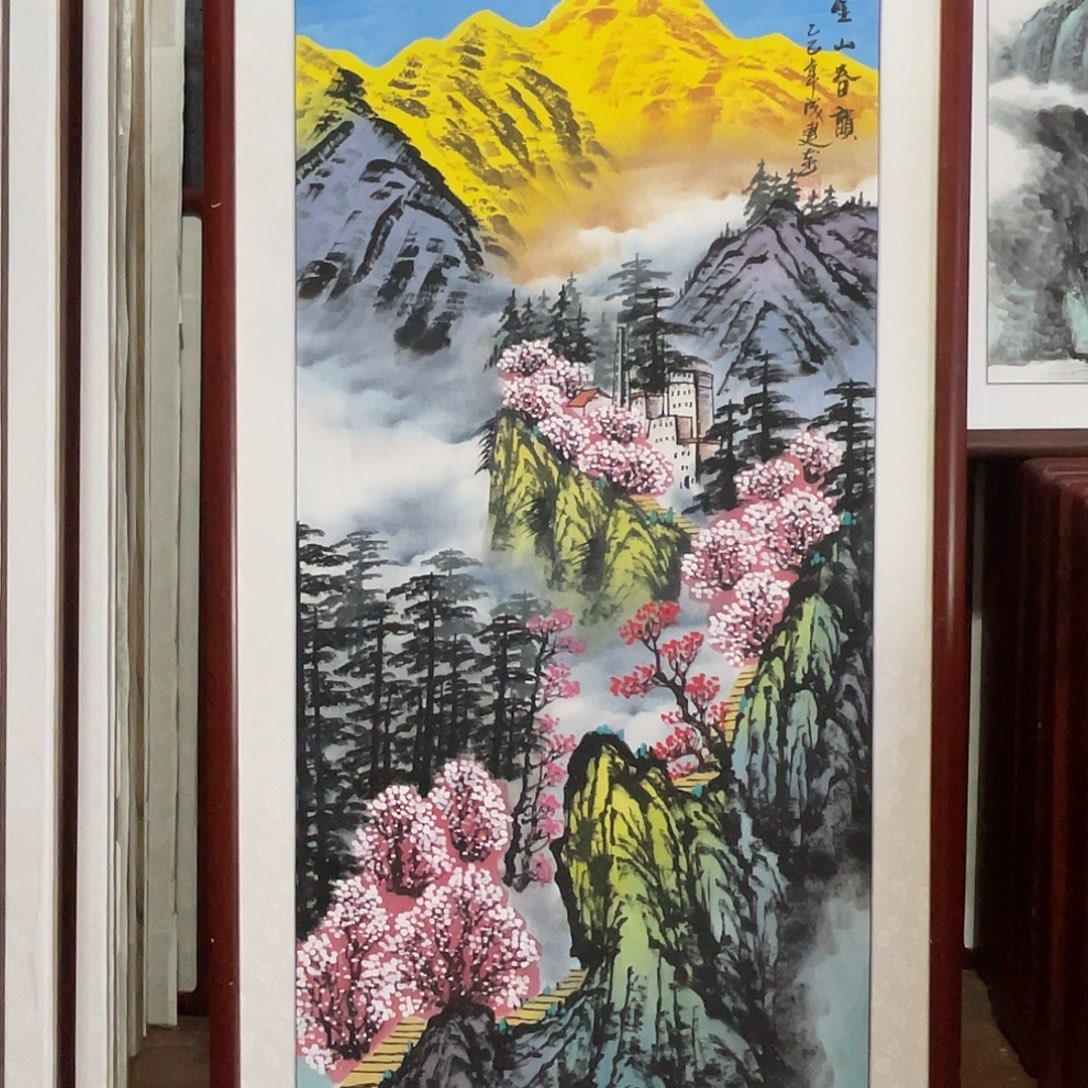 国画带框尺寸63*123厘米