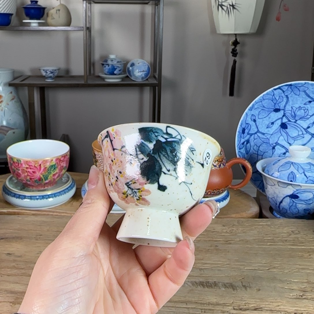 杯景德镇陶瓷柴烧多人