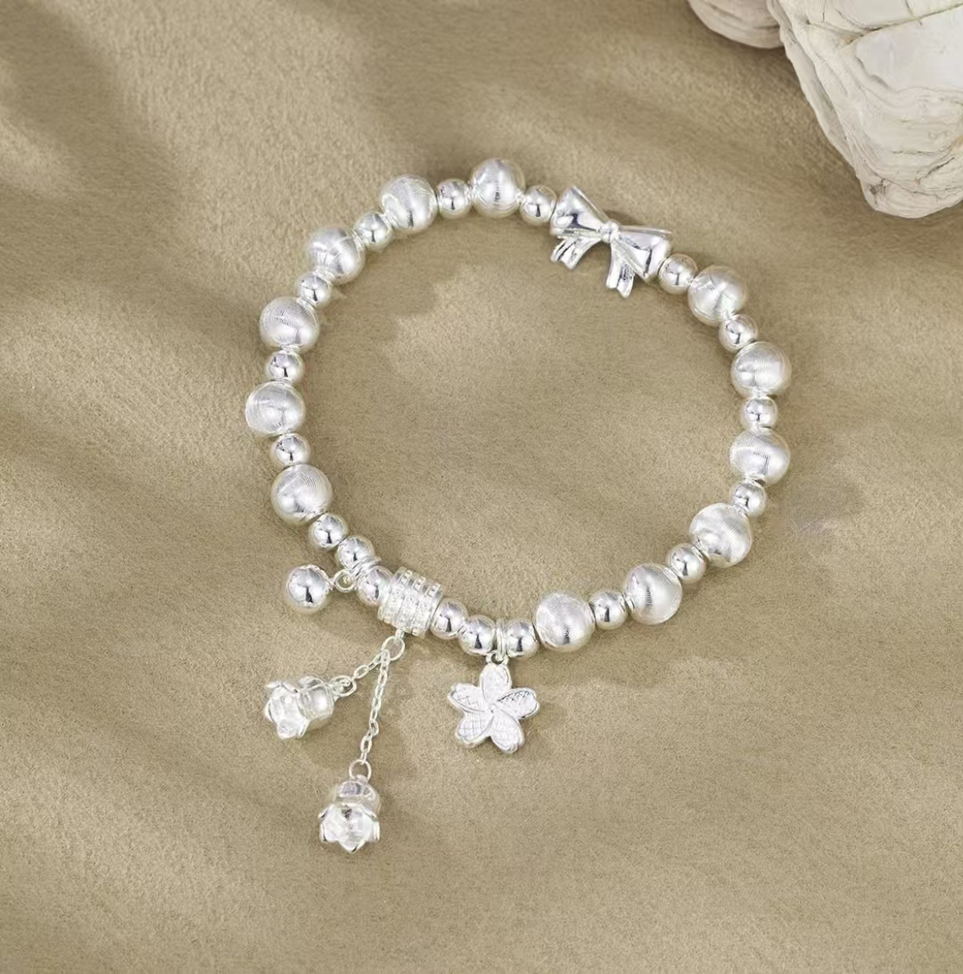 足银手链 银大福珠宝 古法抽丝葫芦手链（无礼盒）YZ009