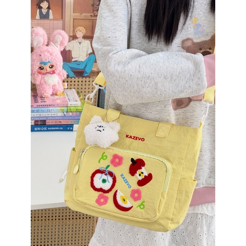 日系ins风可爱休闲单肩包女高颜值学生轻便通勤上课托特包斜挎包