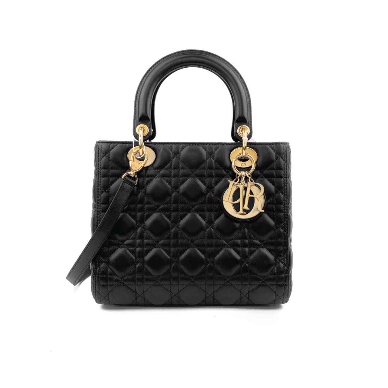 99新 DIOR/迪奥 黑金五格戴妃包