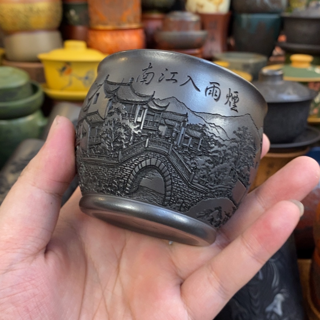 紫砂公道杯宜兴全手工紫砂杯