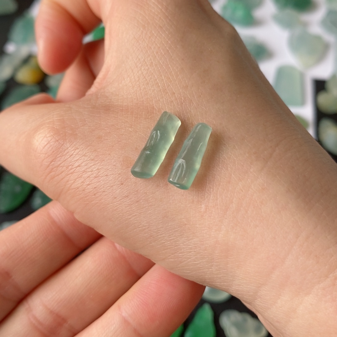 定制翡翠未镶嵌竹节