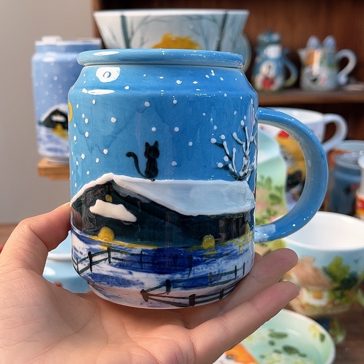 陶景德镇釉下手绘陶瓷 