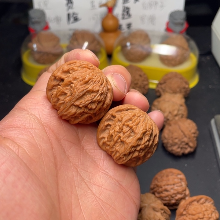 文玩核桃把件35磨盘40