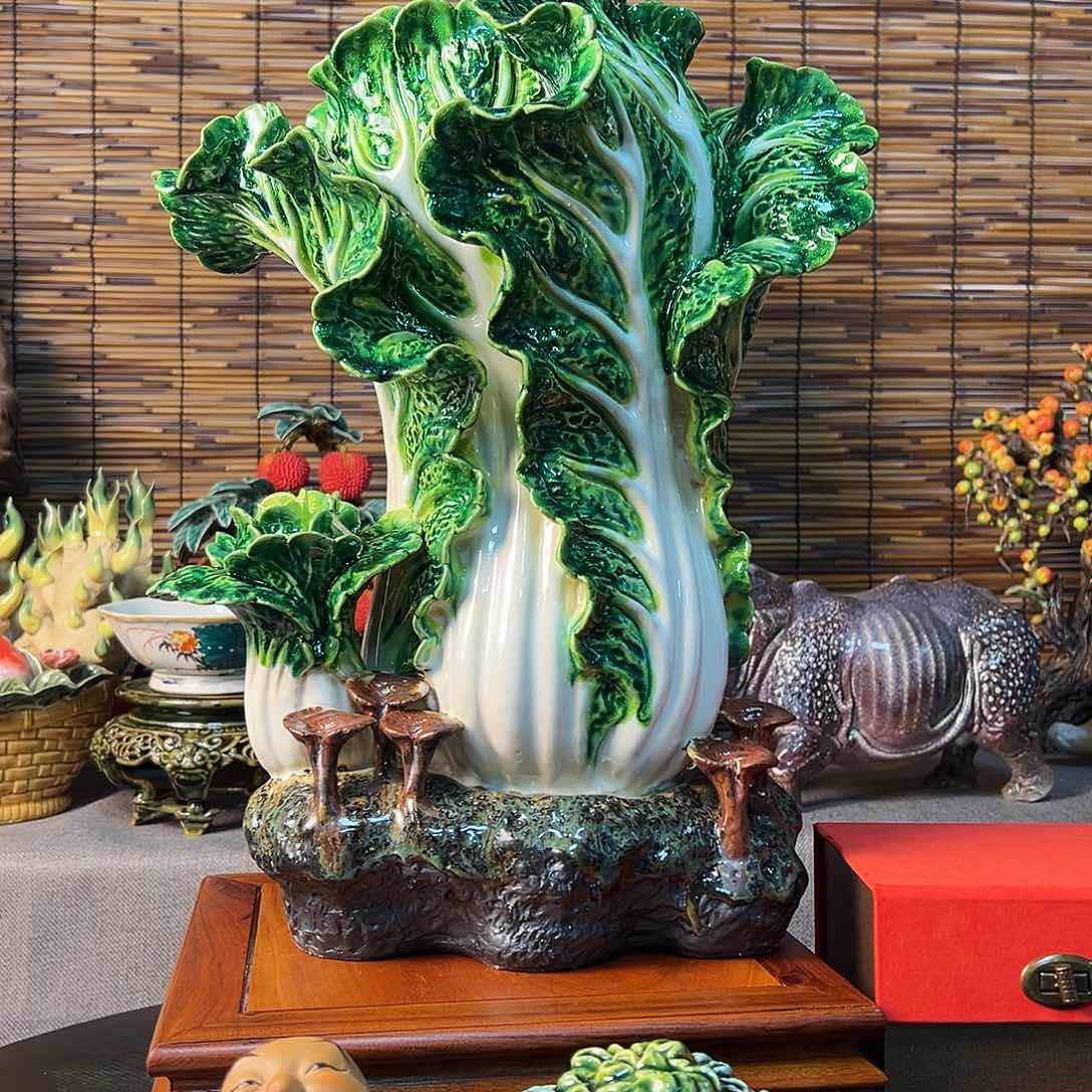 白菜陶瓷艺术果盘陶瓷艺术