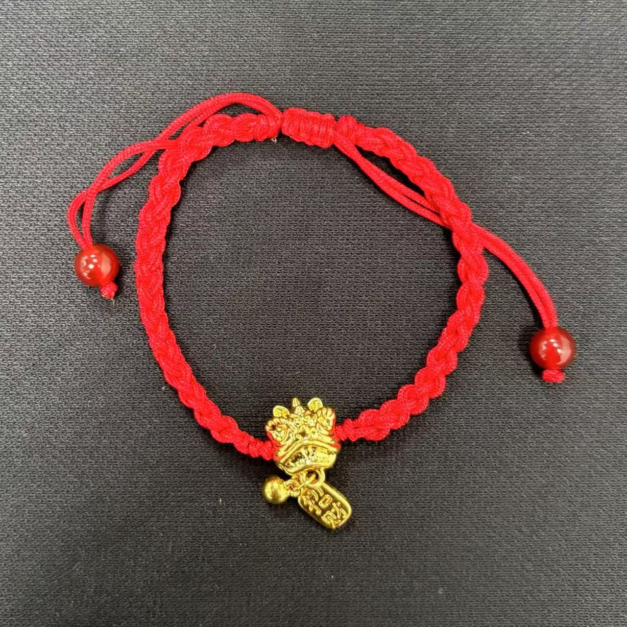 【小民】轻奢简约大气招财醒狮金狮纳福铃铛配饰diyHJ169