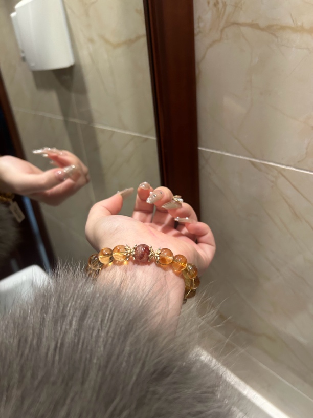 合金手链 黄塔红胶 米米方面 合金配件手串