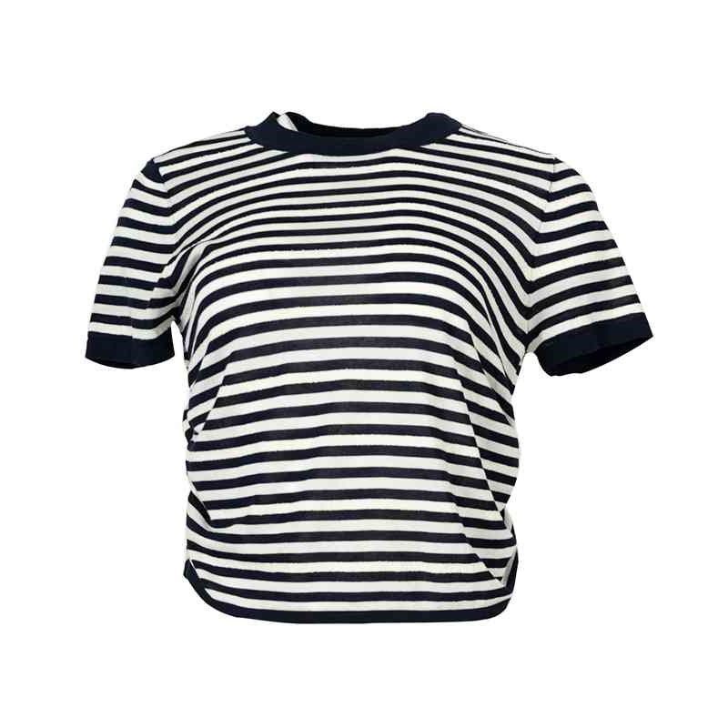 【小七专享】时尚百搭短袖圆领针织衫 D517824