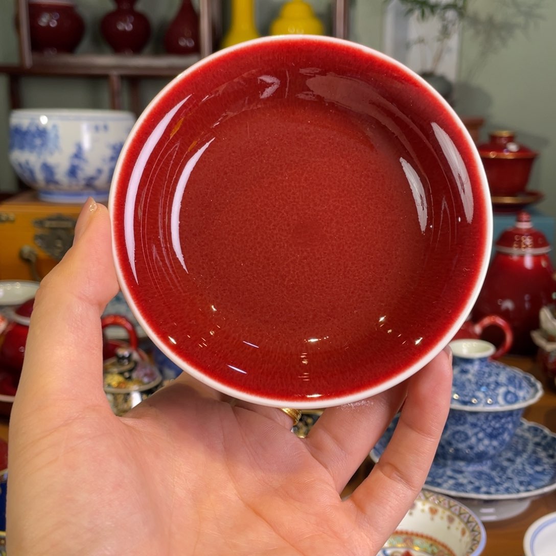 清欢雅玩原矿郎红福利杯垫