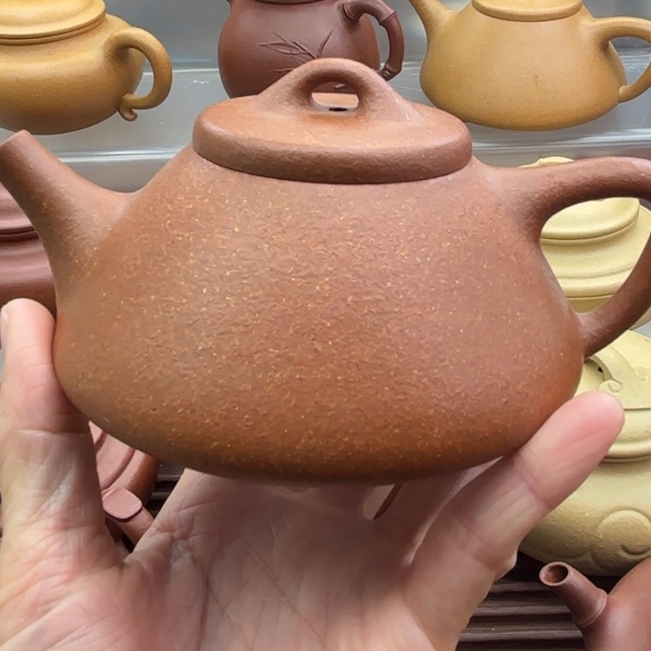 臨***風茶壶紫砂宝山红降坡孑冶石瓢容量260