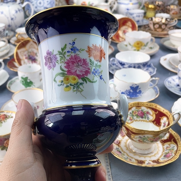 中古海外欧瓷盘盘子小房子