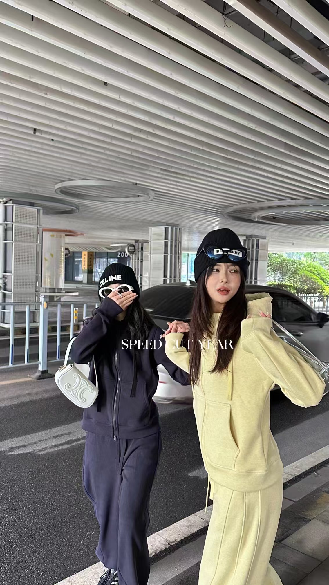 【冬日暖阳】冬季重磅糯米绒女士休闲连帽拉链开衫卫衣套装39586