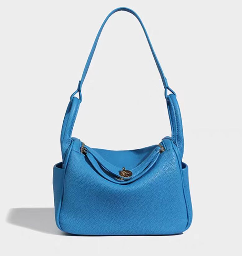 蓝色女2025秋冬新款潮百搭手提包单肩包时尚