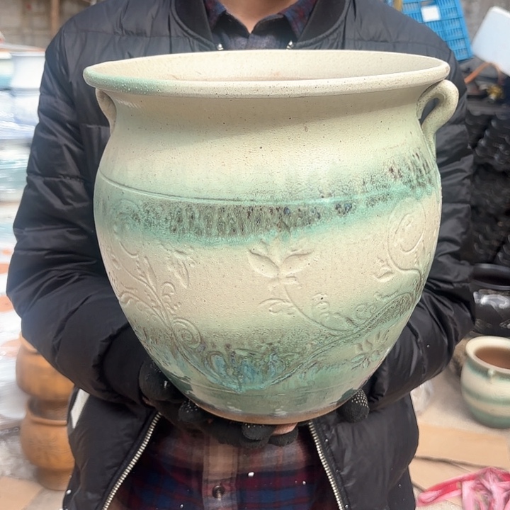 红陶复古绿口径26高度26