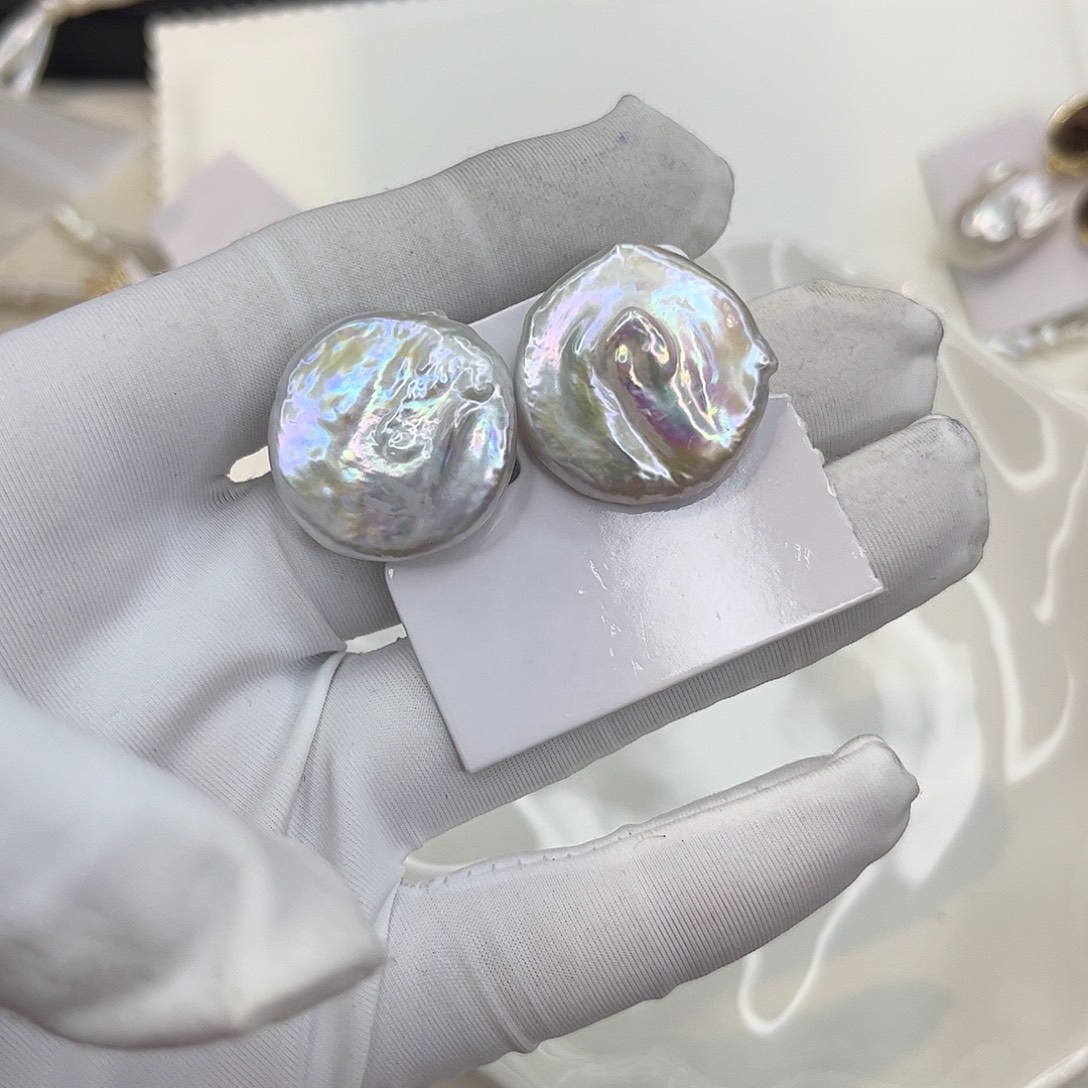 耳饰淡水珍珠银S925镶嵌