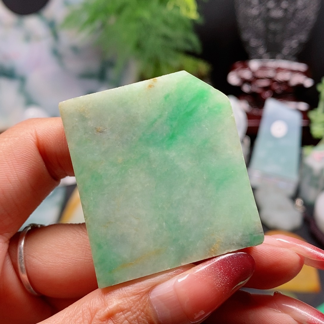 翡翠颈饰未镶嵌缅甸天然A货翡翠挂件