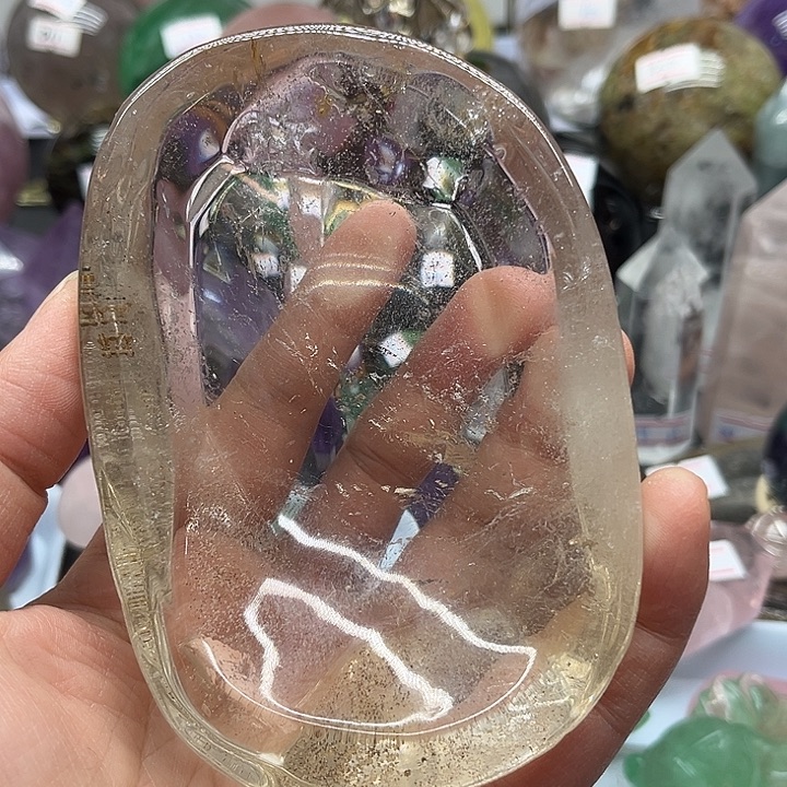 珠宝半成品水晶未镶嵌329克水晶碗