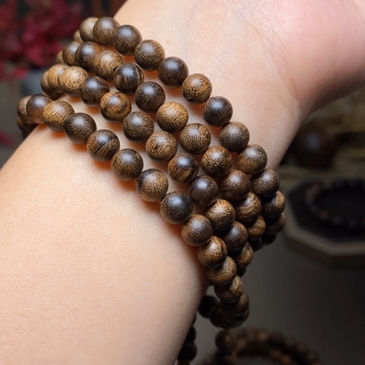 沉香手串越南芽庄瘤疤黄棋楠0.6✖️108