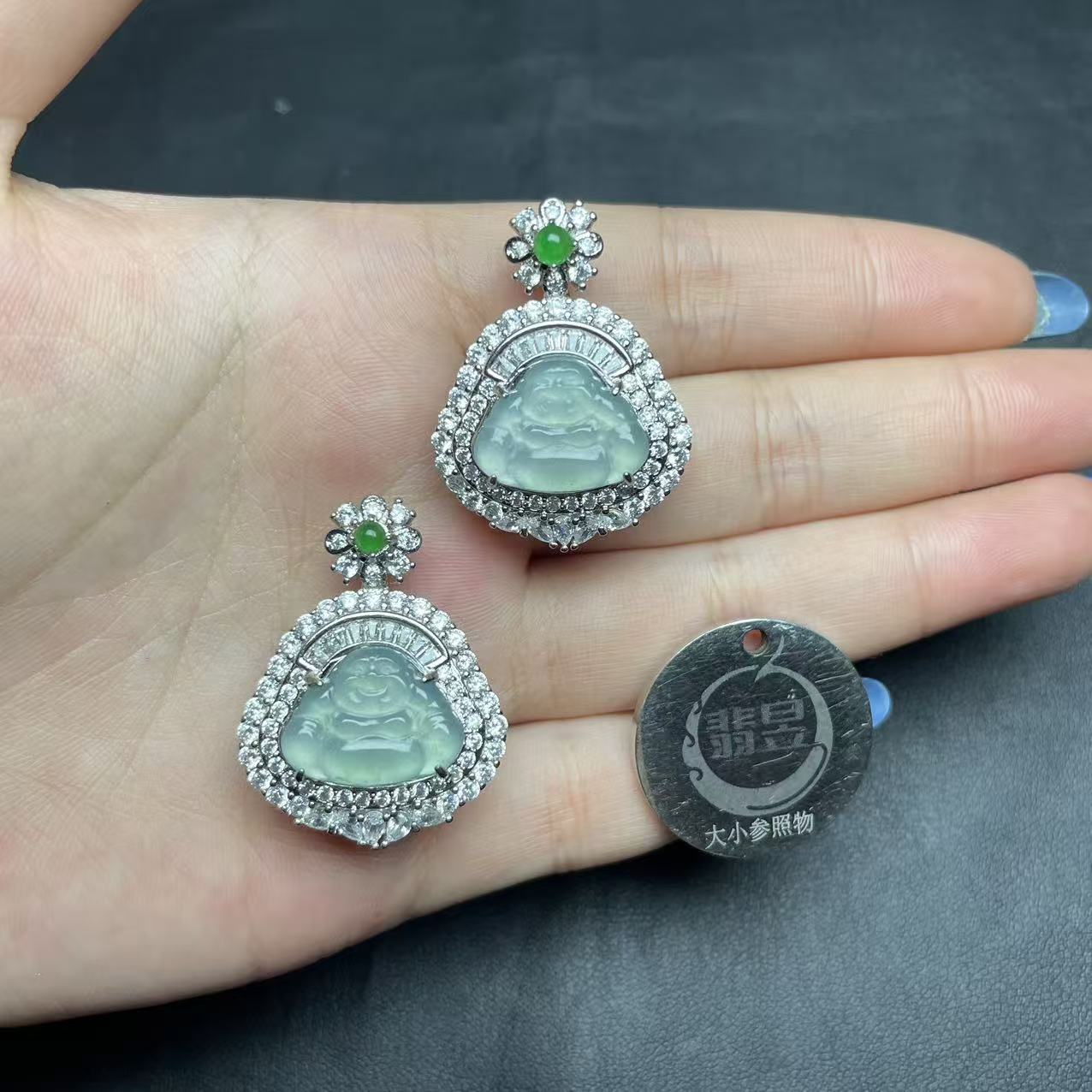 翡昱-N80-66889-天然A货翡翠吊坠-多样性发其一