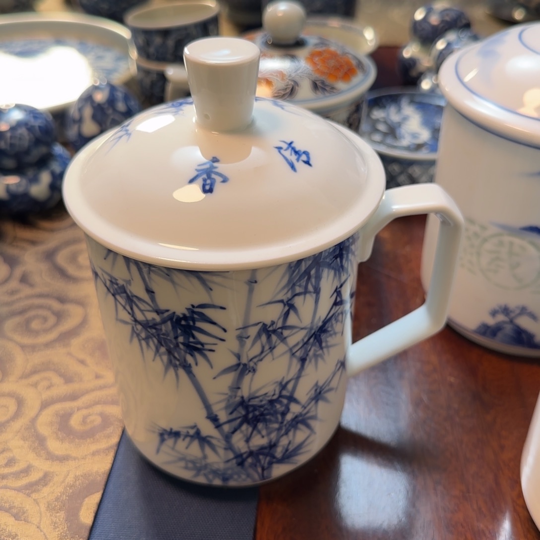 手工手绘青花高温陶瓷