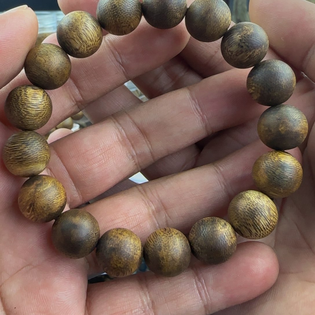 沉香手串卡1.3圆珠单圈