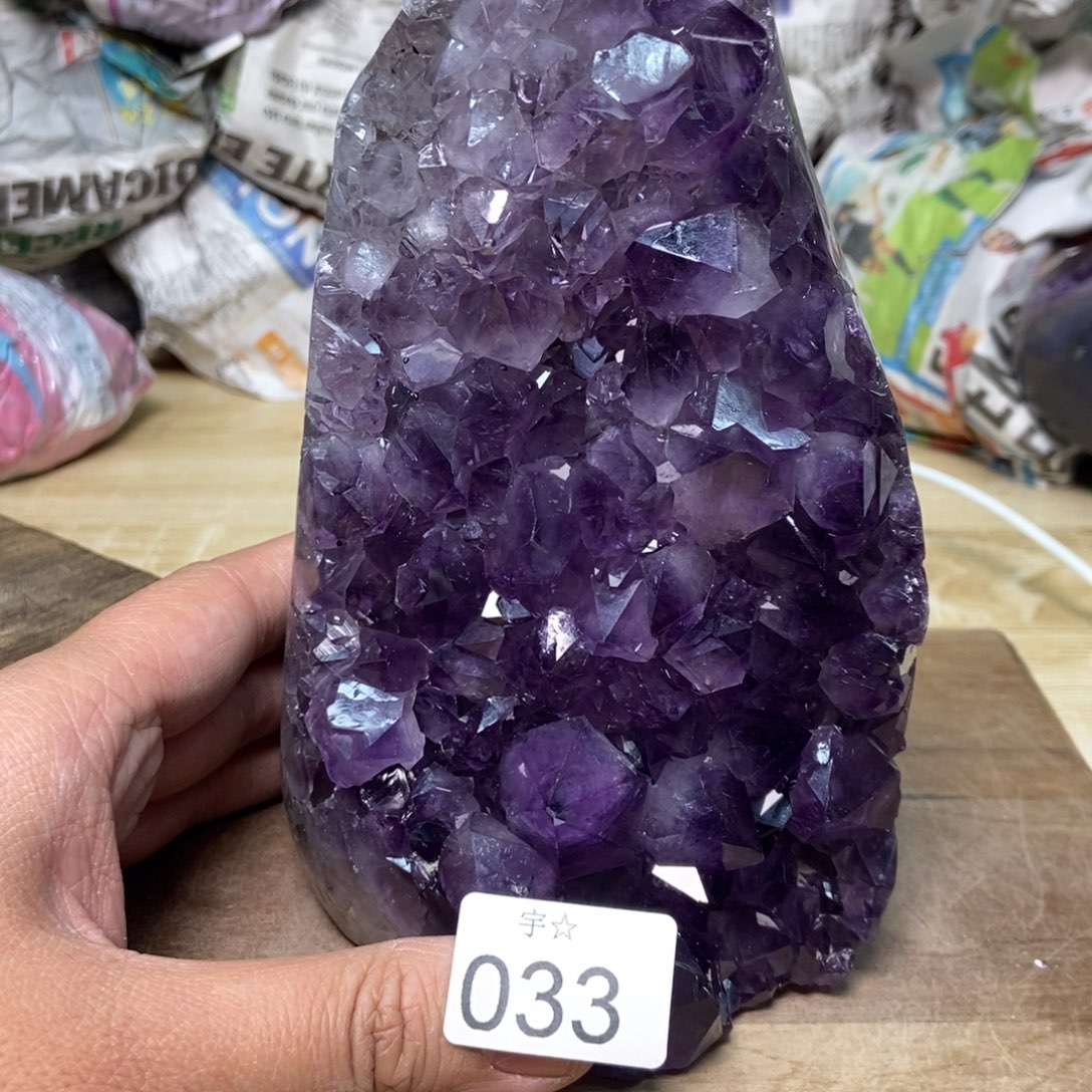 紫晶天然水晶摆件未镶嵌
