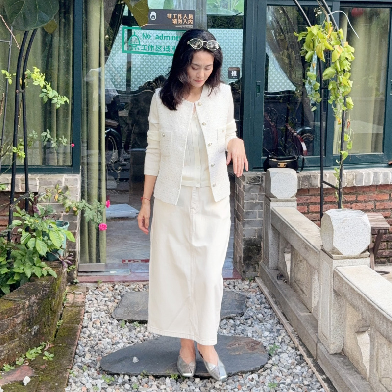 LilySwan秋季新款小香风无袖马甲外套女气质显瘦百搭叠穿马夹背心