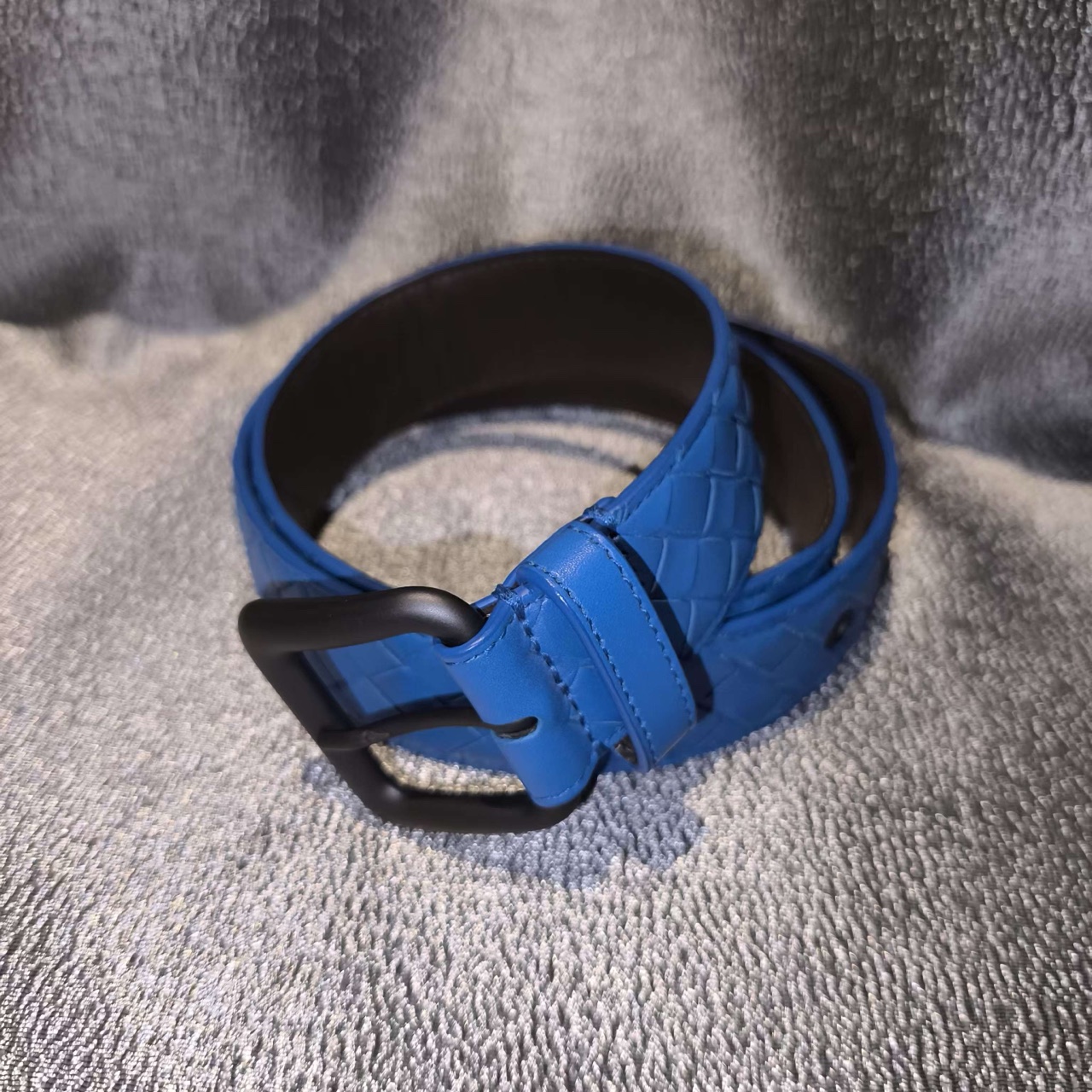 95新 BOTTEGA VENETA/葆蝶家  蓝色腰带 1141 4132