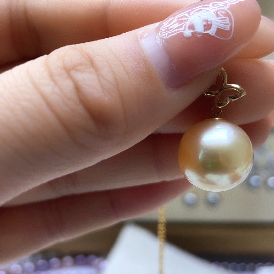 海水珍珠颈饰18K金镶嵌