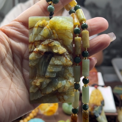 岫玉挂件未镶嵌挂件