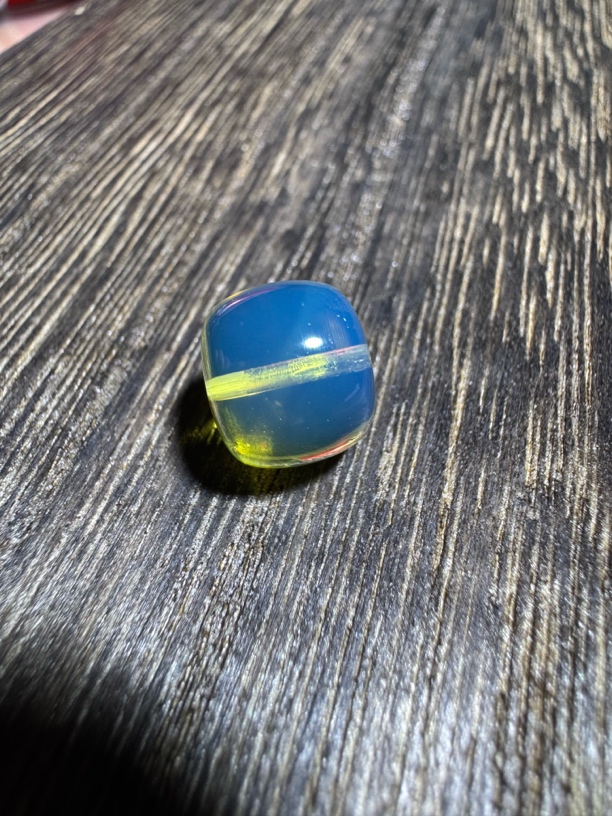 天然5A天青皇家蓝珀全品无暇老型单珠图中尺寸10*11可定制