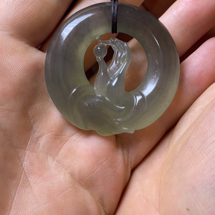 岫玉岫玉挂件未镶嵌忠*